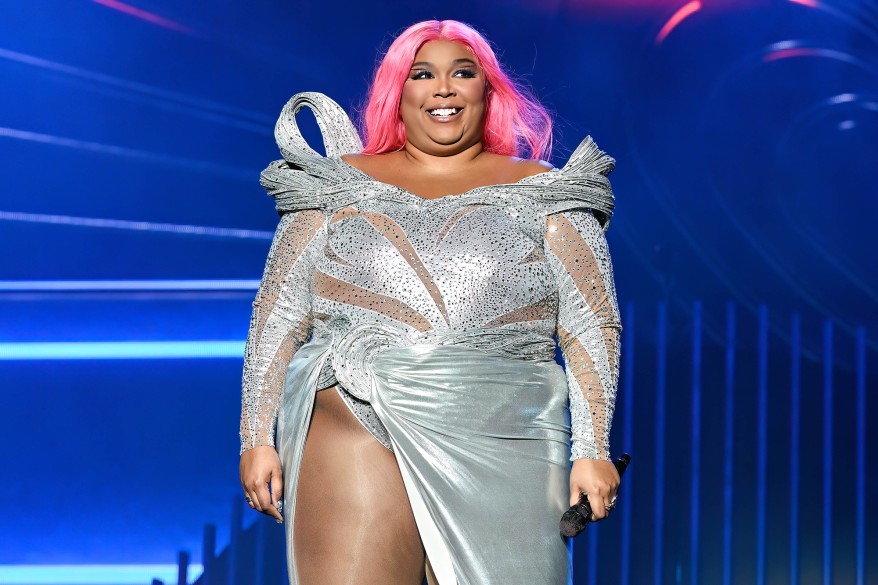 Lizzo wears Gaurav Gupta during her performance at Governors Ball 2023.